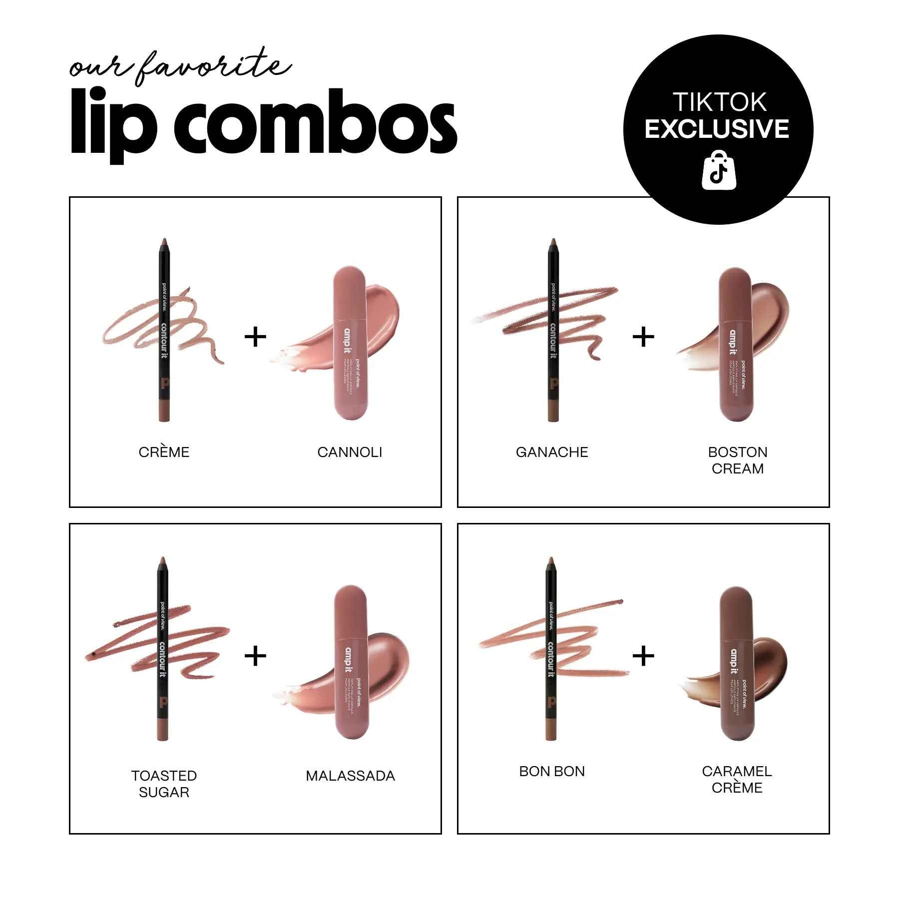 Amp (K)It de Point of View Beauty: Lápiz Labial y Brillo Amp Kit Bundle