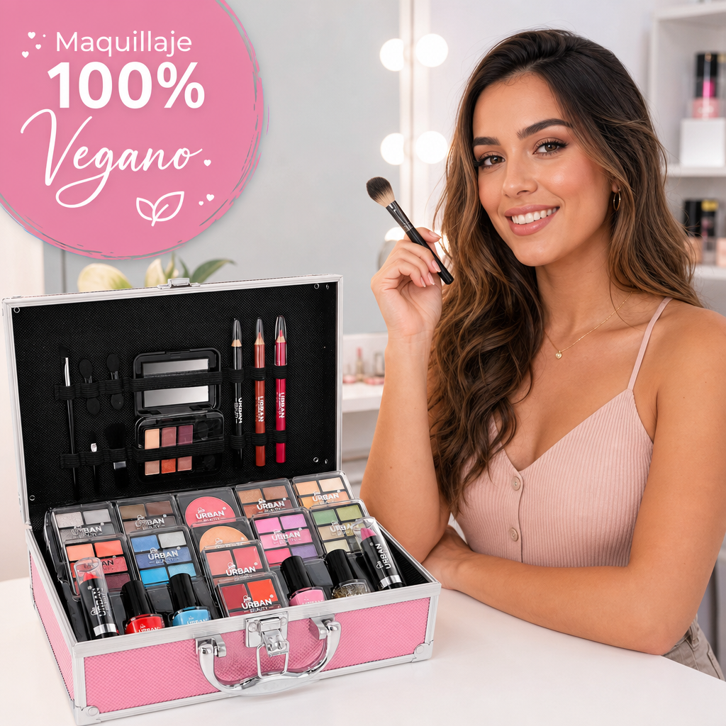 LOVE URBAN BEAUTY - Maletín de Maquillaje Profesional 82 Piezas