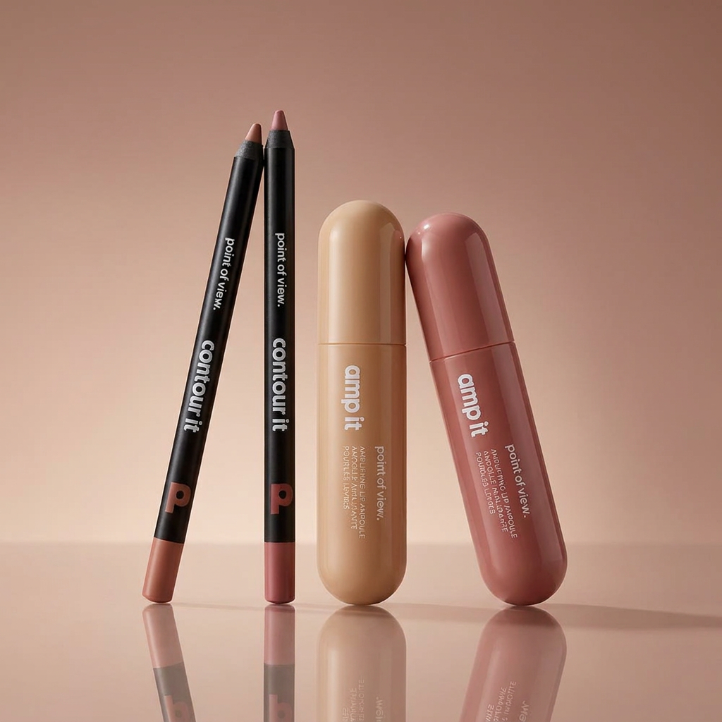 Amp Kit de Point of View Beauty: Lápiz Labial y Brillo