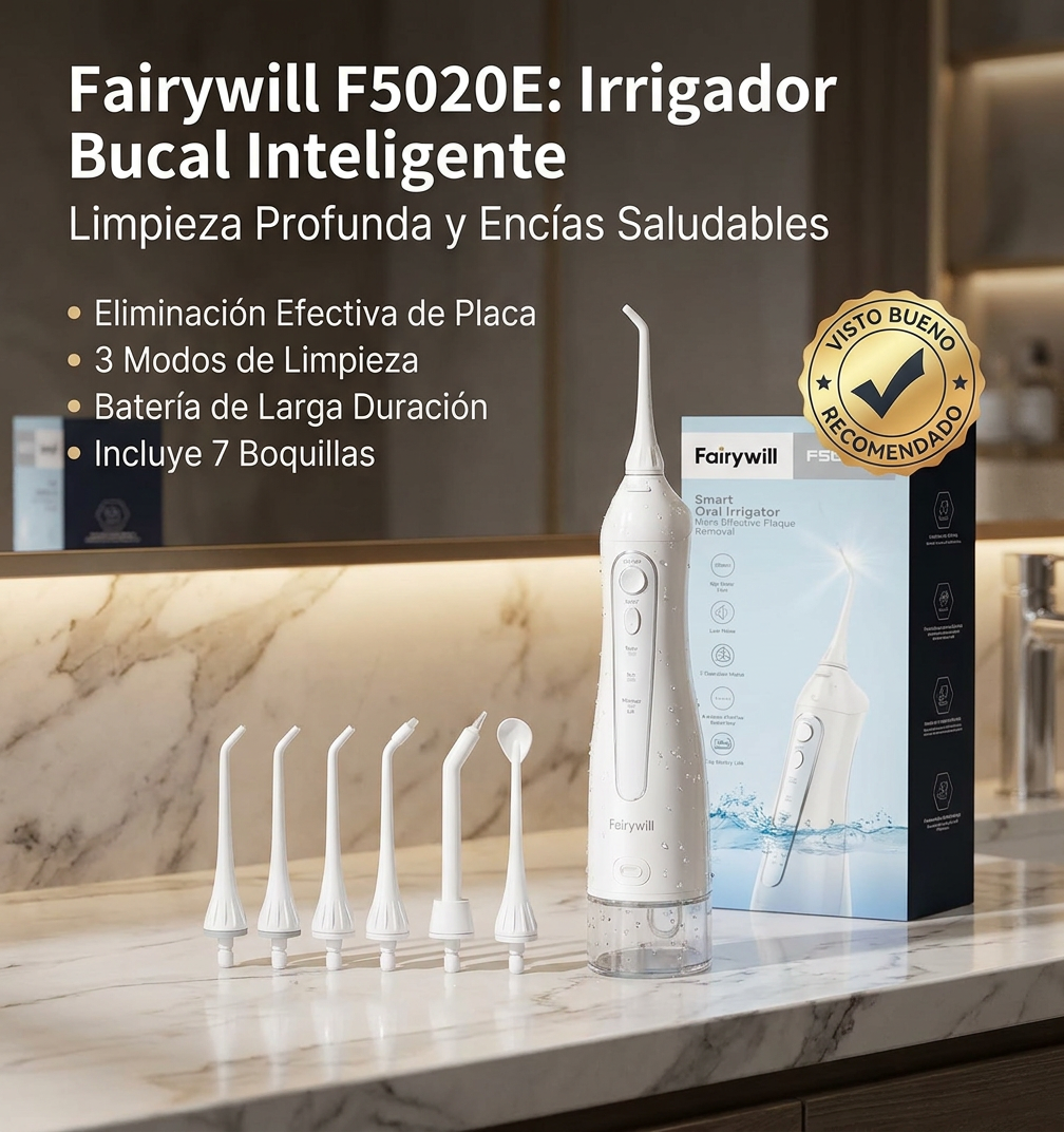 Irrigador Dental Portátil Recargable - 3 Modos de Limpieza | 300ML