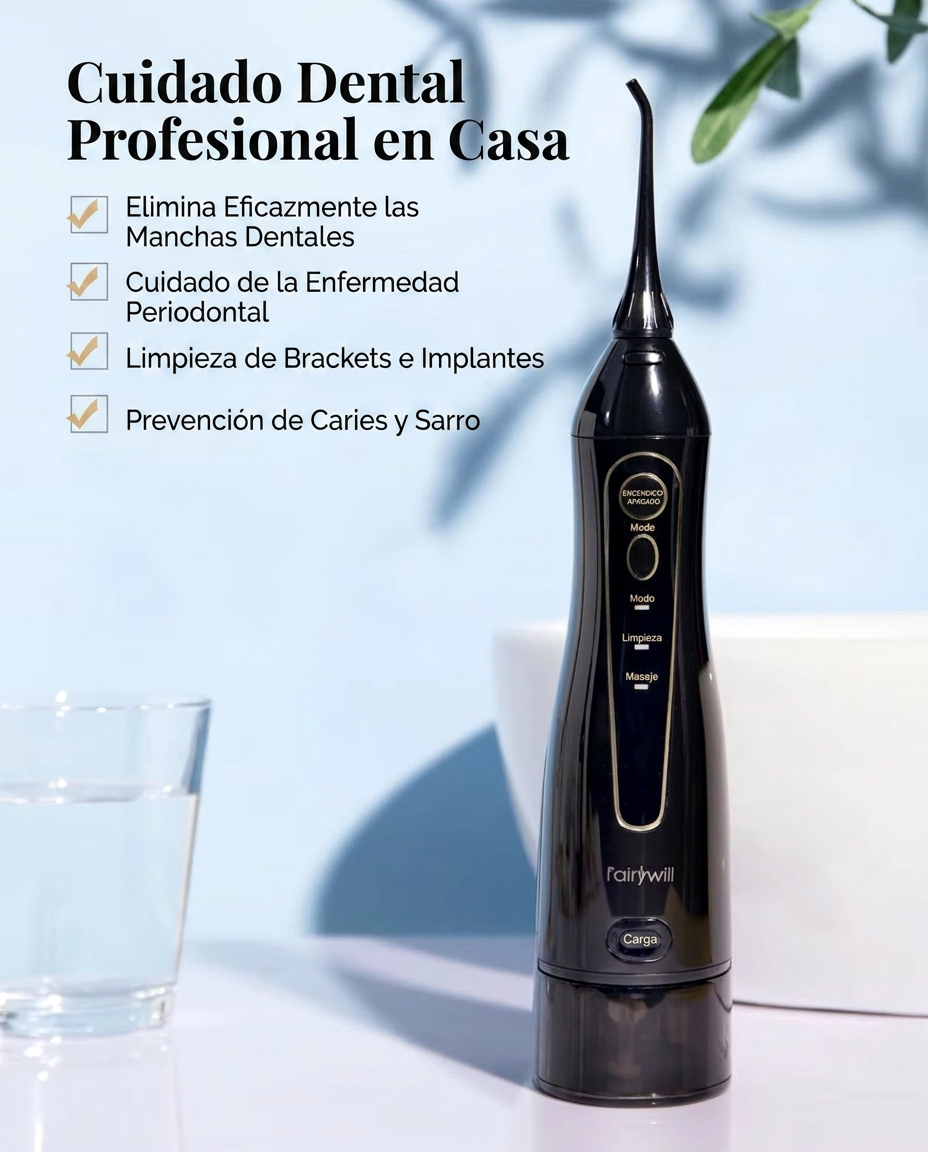 Irrigador Dental Portátil Recargable - 3 Modos de Limpieza | 300ML