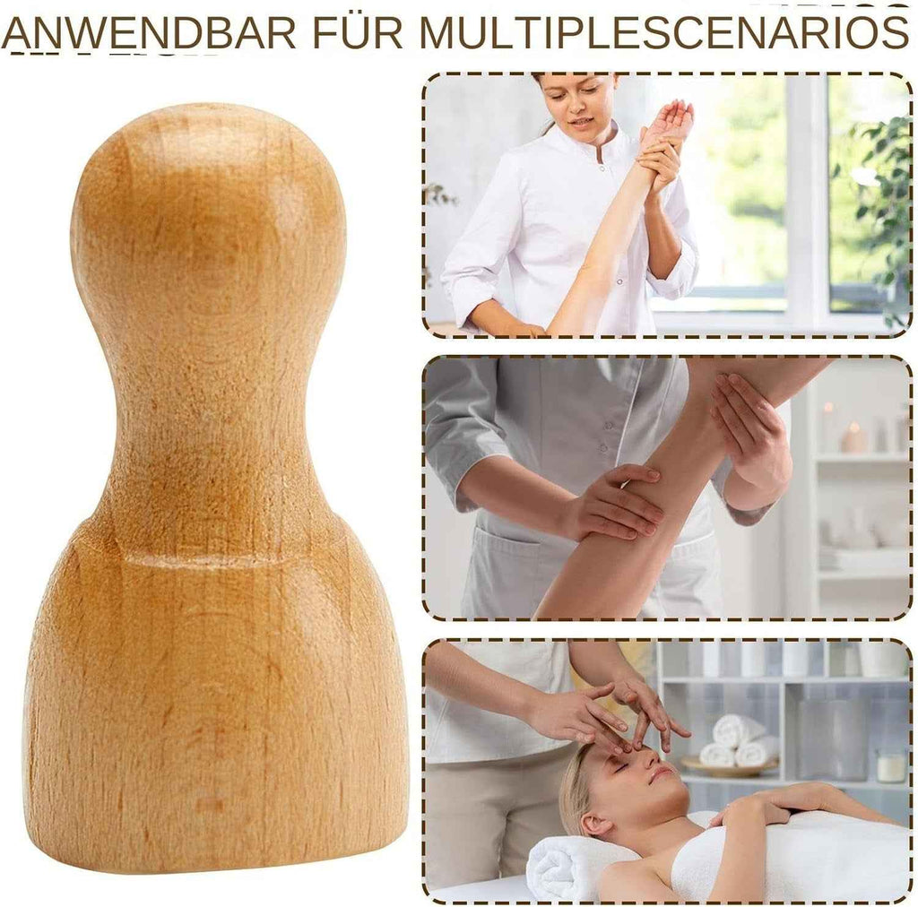 Vaso de Masaje Facial Gua Sha de Madera - Herramienta Anti-Arrugas